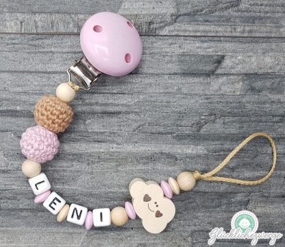 Personalisierte Schnullerkette mit Namen / Namenskette Baby